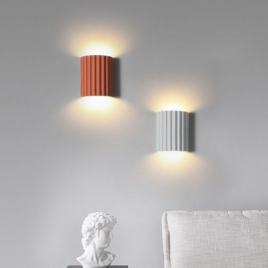 Image Half-Cylinder Resin Wall Lamp