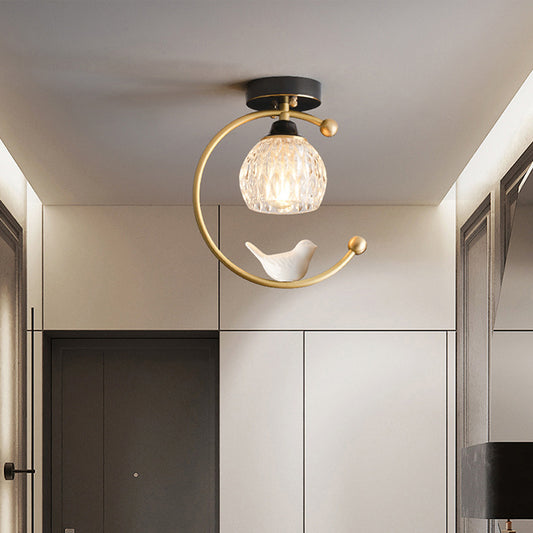 Image Porseleinen vogel plafondlamp