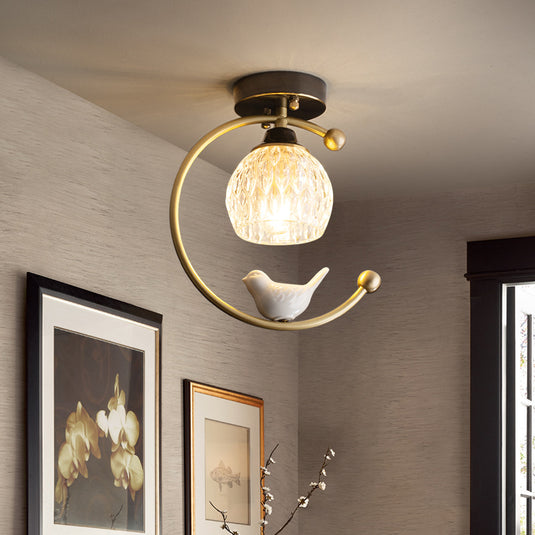 Image Porseleinen vogel plafondlamp