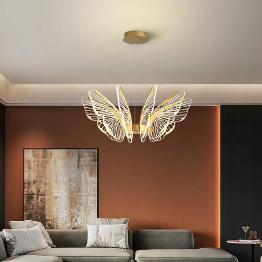 Image Ribbed Butterfly Chandelier