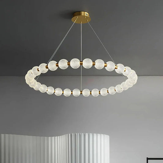 Encounter the Beaded Chandelier, Embrace Space's Dazzling Change