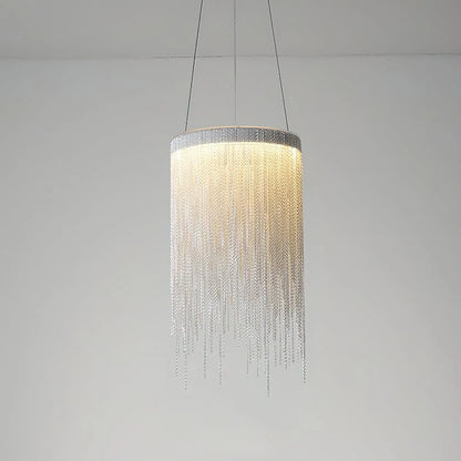 Aluminum Chain Tassel Chandelier