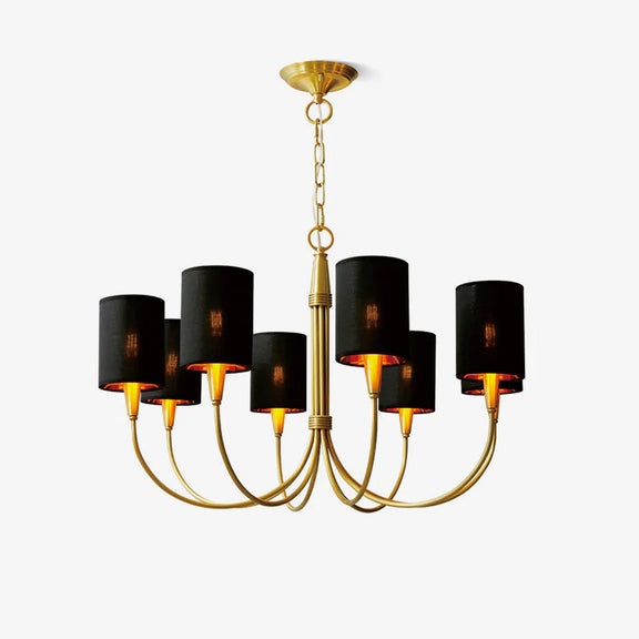 Black Brass Chandelier 1