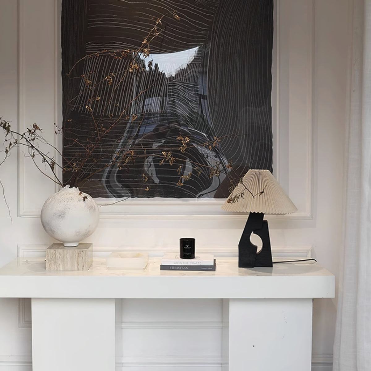 Black_Lattice_Pleat_Table_Lamp_8