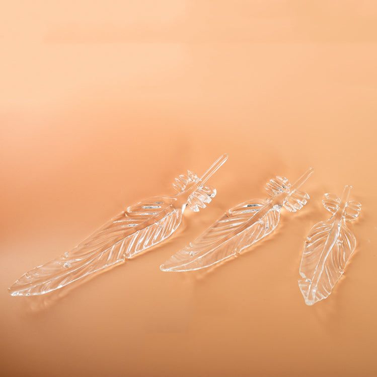 Lustre en verre à plumes