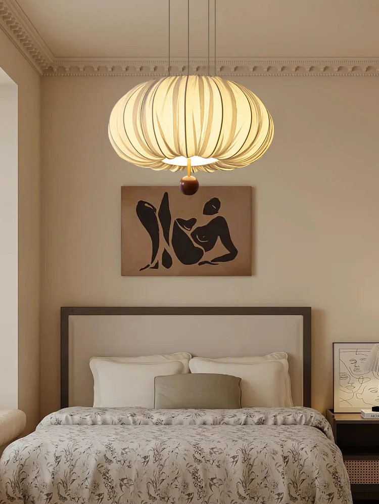 French_Pleated_Fabric_Pendant_Light_11