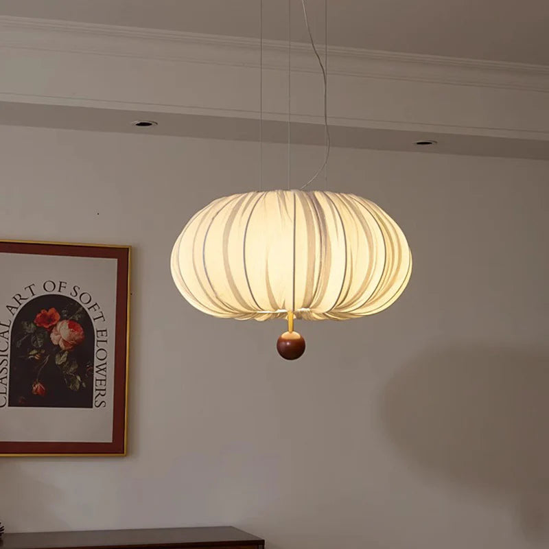 French_Pleated_Fabric_Pendant_Light_4