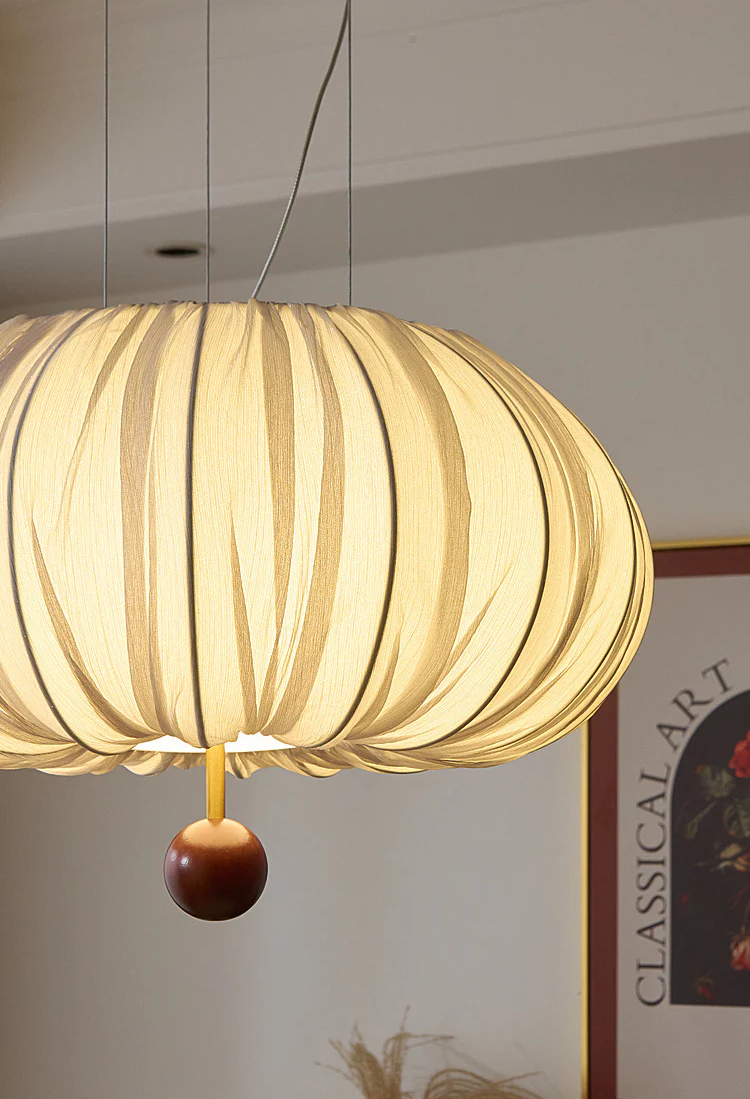French_Pleated_Fabric_Pendant_Light_6