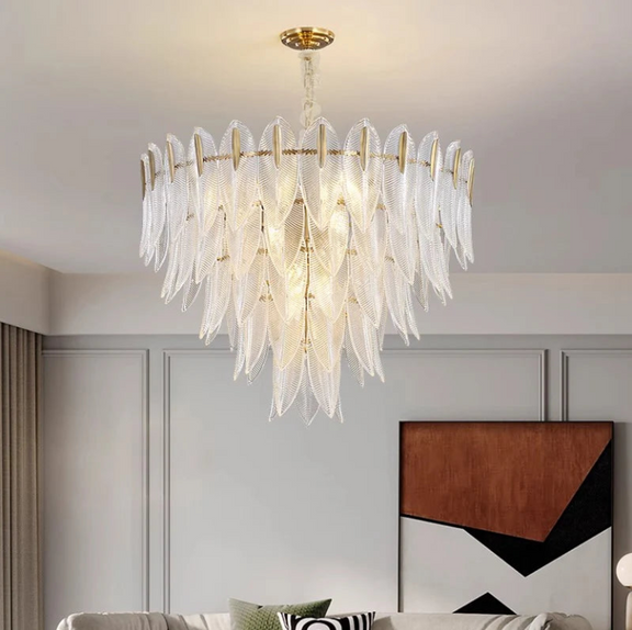 Glass Frond Chandelier 4