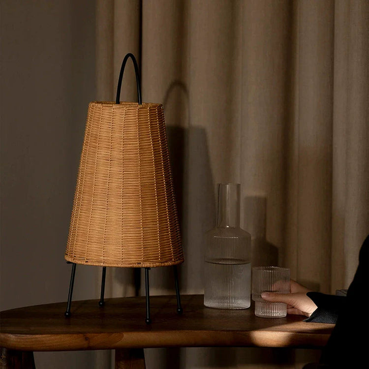 Lampe en rotin