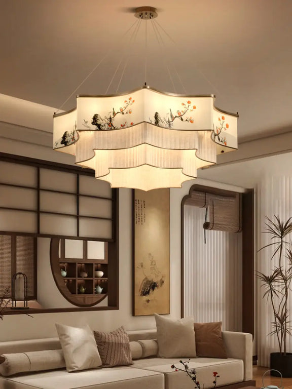Green Bamboo Leaf Chandelier 4