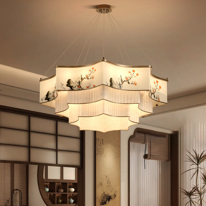 Green Bamboo Leaf Chandelier 7