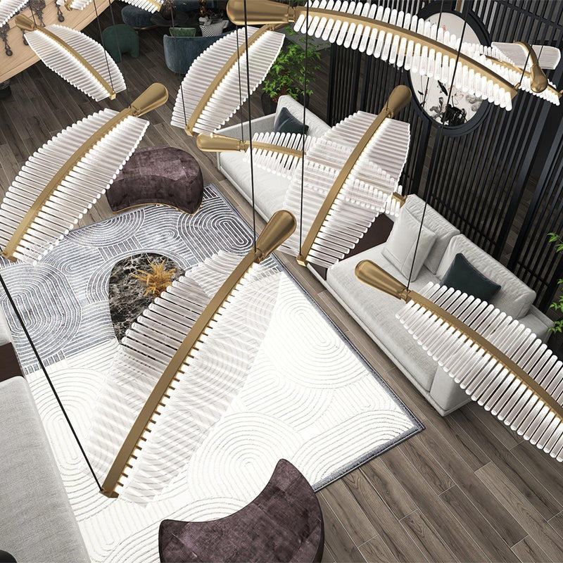 Lobby Large Leaf Chandelier 6