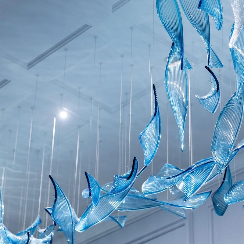 Oceaan glazen kroonluchter