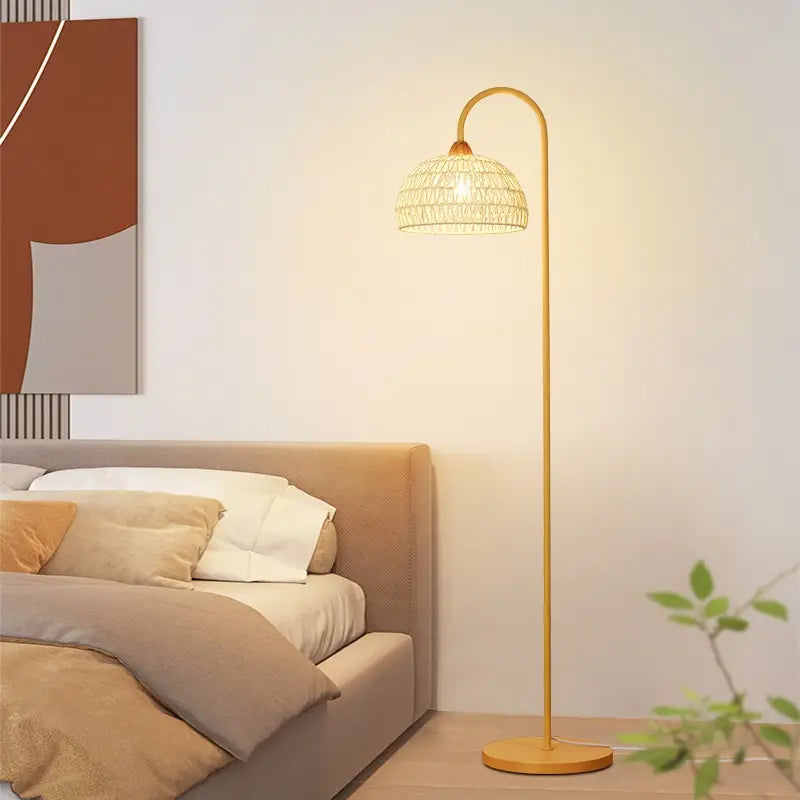 Rattan Arch Floor Lamp 2