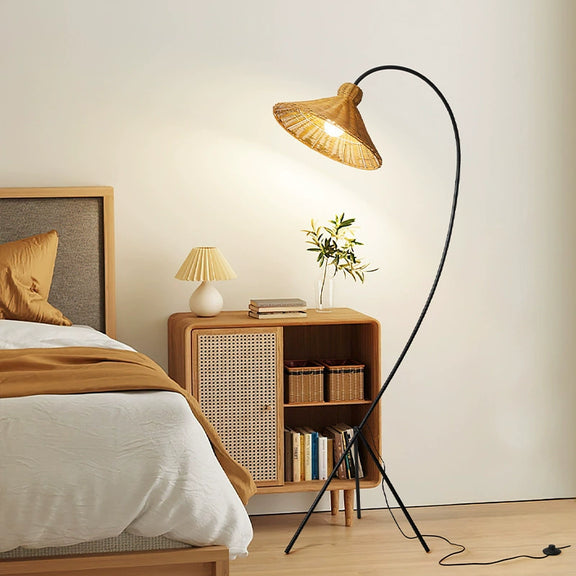 Tripod Rattan Floor Lamp 6