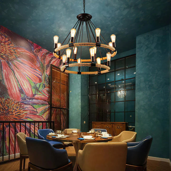 Vintage_Circular_Hemp_Rope_Chandelier_2