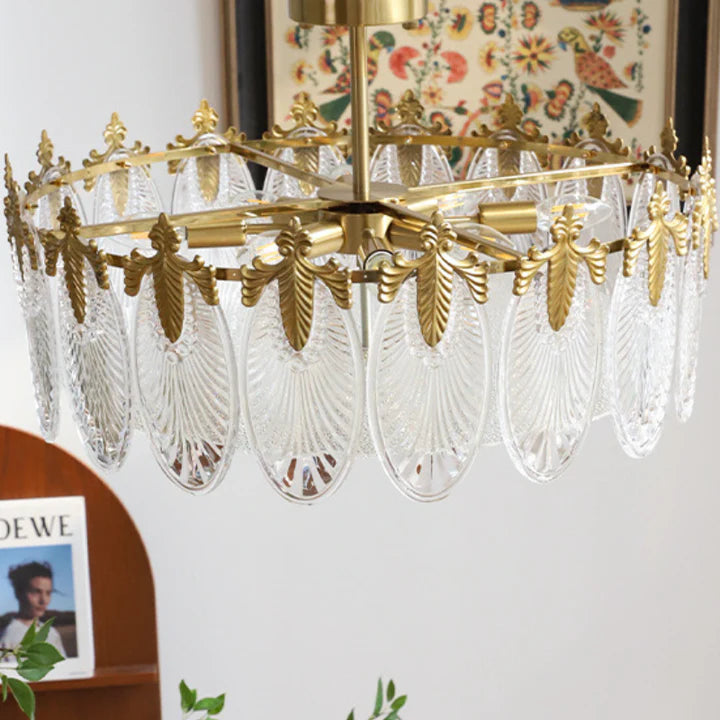 Vintage_Glass_Leaf_Round_Chandelier_1