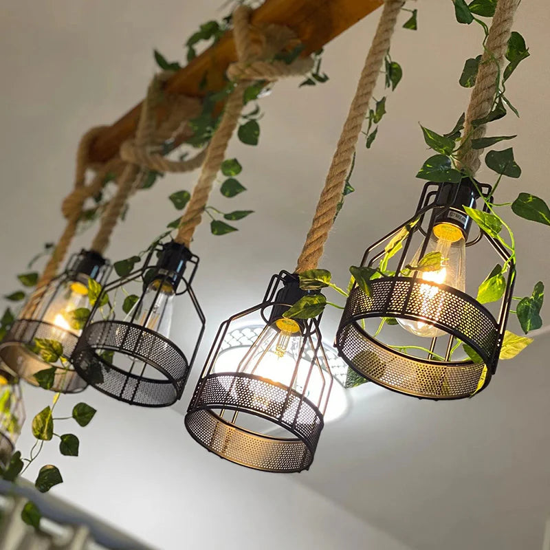 Vintage_Wood_Green_Chandelier_8