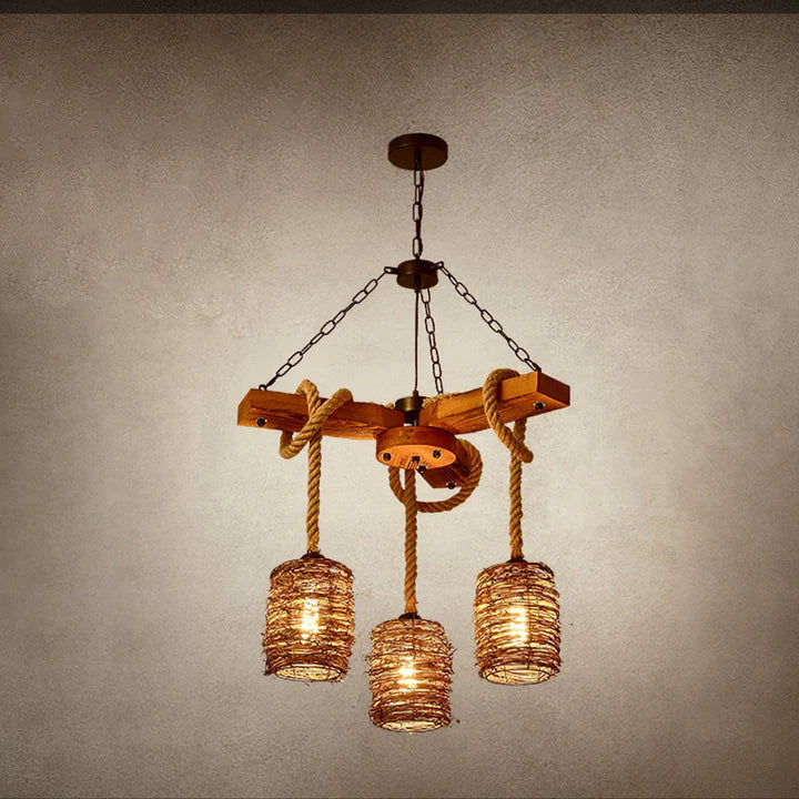 Vintage_Wooden_Chandelier_1