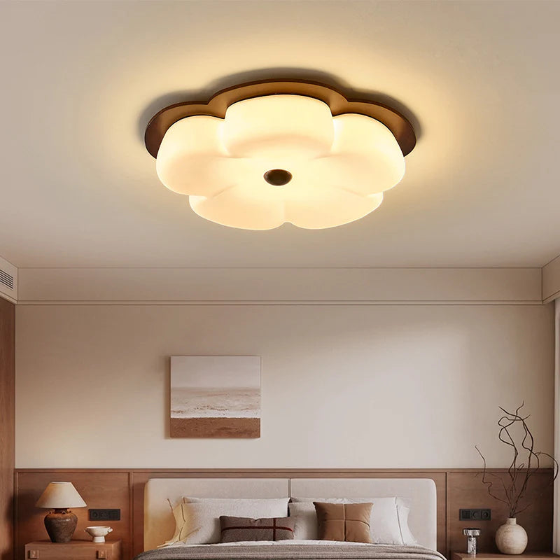 Walnut_Colored_Flower_Ceiling_Lamp_01