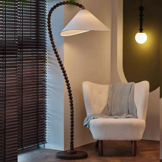 Wood Bead Floor Lamp 1