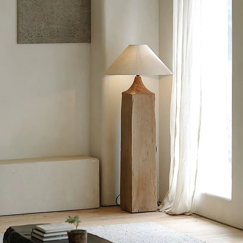 Wooden Pile Floor Lamp 1