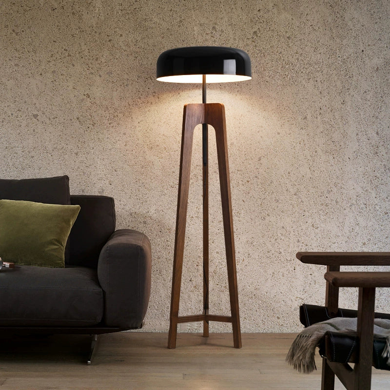 Wooden Tripod Floor Lamp 1